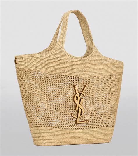 raffia tube shoulder bag|saint laurent raffia tote.